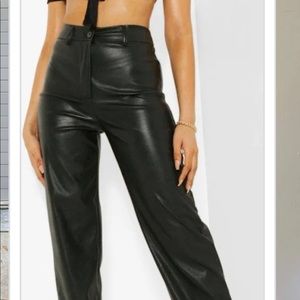 Princess Polly black leather pants